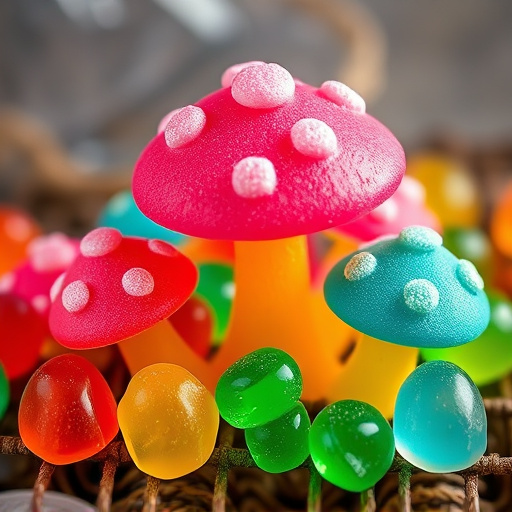 Colorful Magic Mushroom Gummies