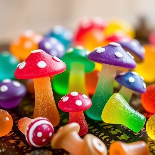 Colorful Magic Mushroom Gummies