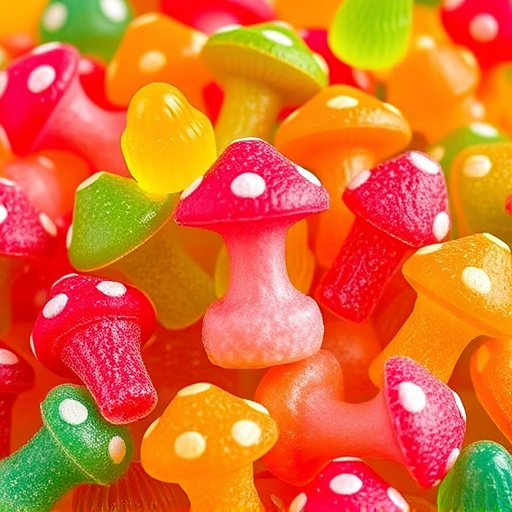 Colorful Magic Mushroom Gummies