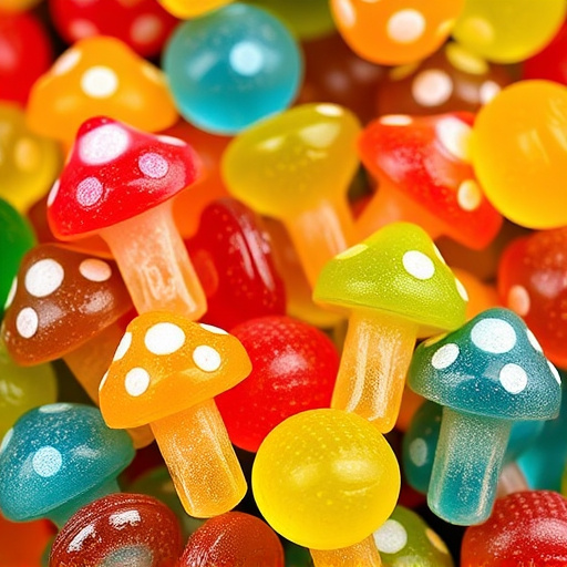 Colorful Magic Mushroom Gummies