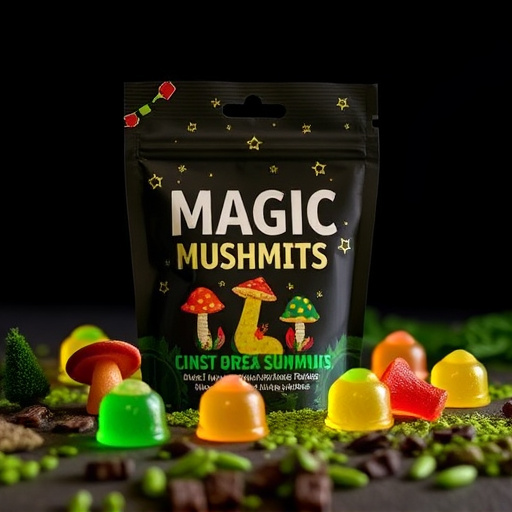 Magic Mushroom Gummies Packaging Shots