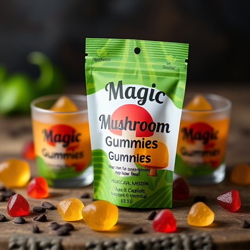 Magic Mushroom Gummies Packaging Shots