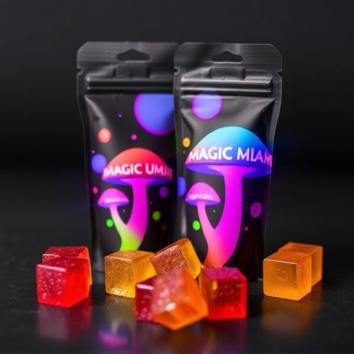 Magic Mushroom Gummies Packaging Shots