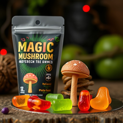 Magic Mushroom Gummies Packaging Shots