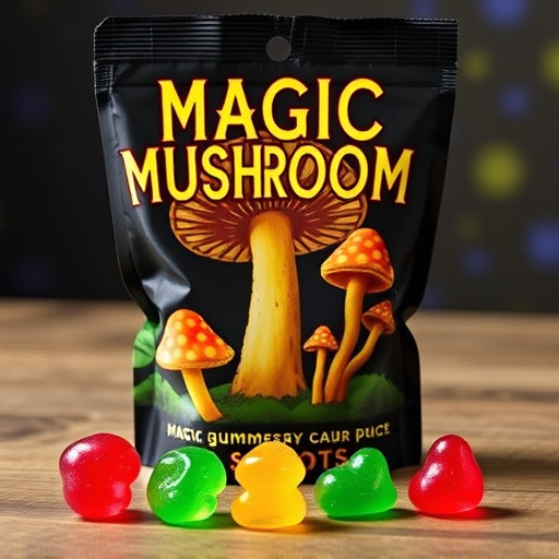Magic Mushroom Gummies Packaging Shots