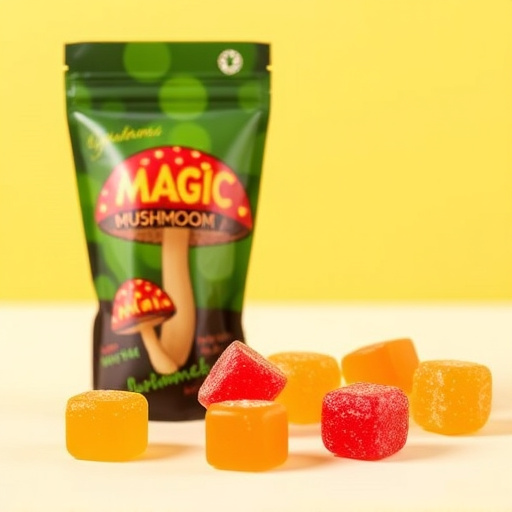 Magic Mushroom Gummies Packaging Shots