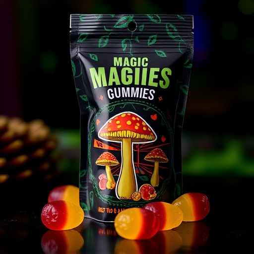 Magic Mushroom Gummies Packaging Shots