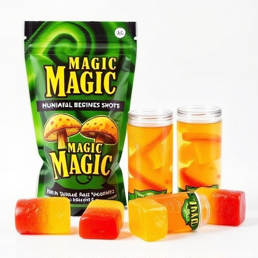 Magic Mushroom Gummies Packaging Shots