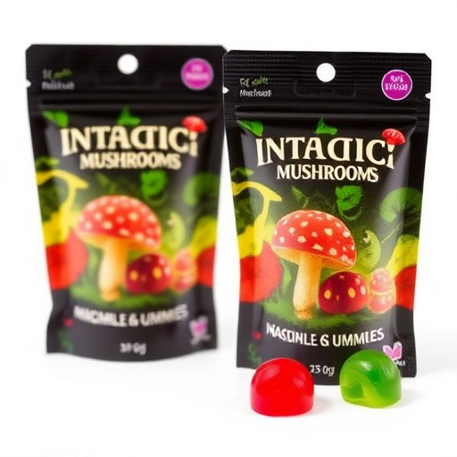 Magic Mushroom Gummies Packaging Shots