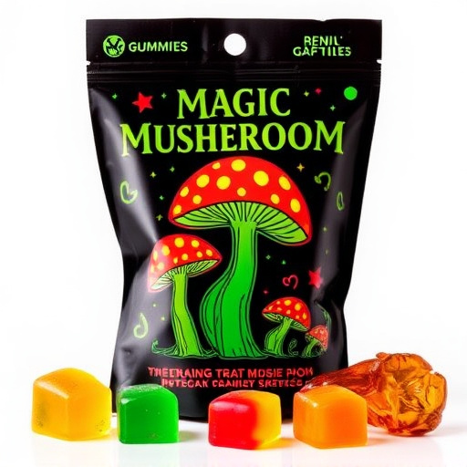Magic Mushroom Gummies Packaging Shots