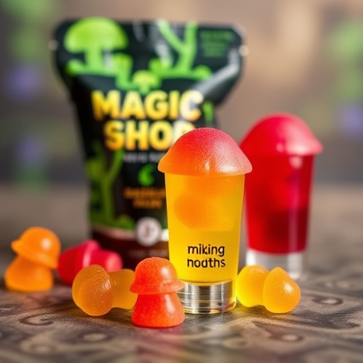 Magic Mushroom Gummies Packaging Shots