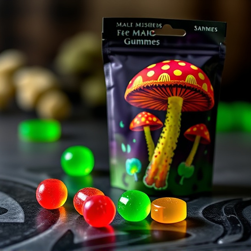 Magic Mushroom Gummies Packaging Shots