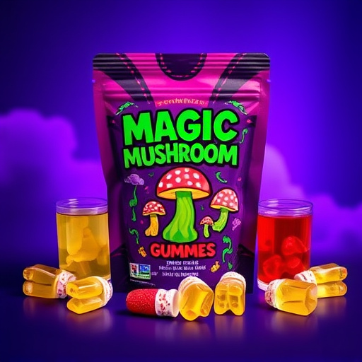 Magic Mushroom Gummies Packaging Shots