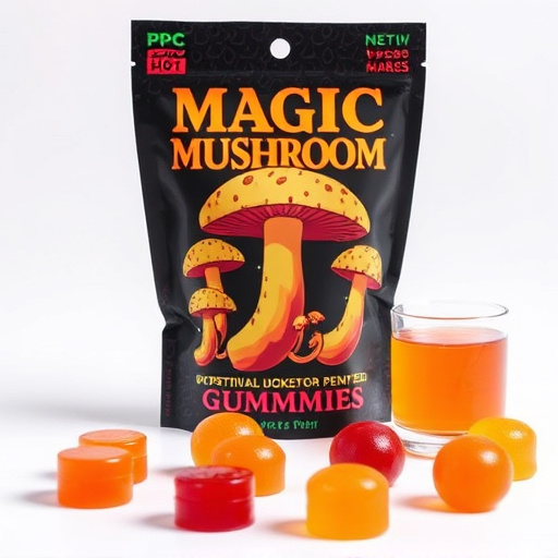 Magic Mushroom Gummies Packaging Shots