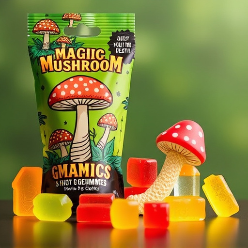 Magic Mushroom Gummies Packaging Shots
