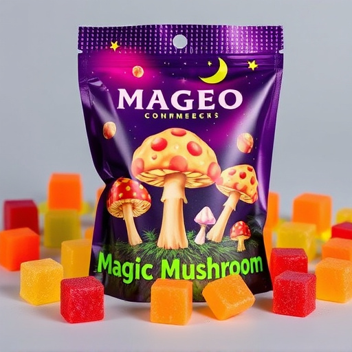 Magic Mushroom Gummies Packaging Shots