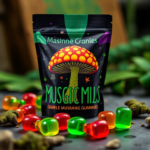 Magic Mushroom Gummies Packaging Shots