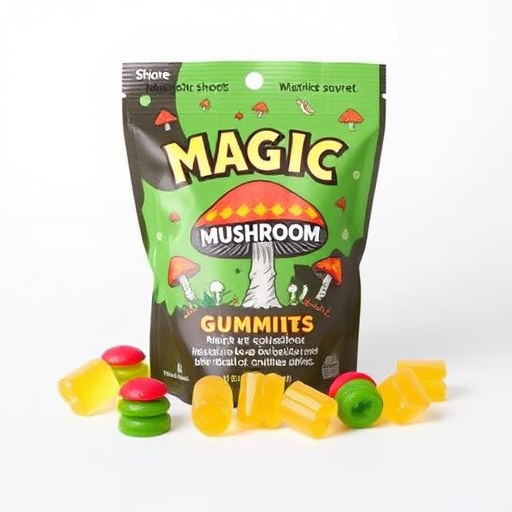 Magic Mushroom Gummies Packaging Shots