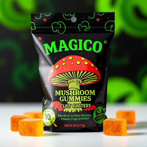 Magic Mushroom Gummies Packaging Shots