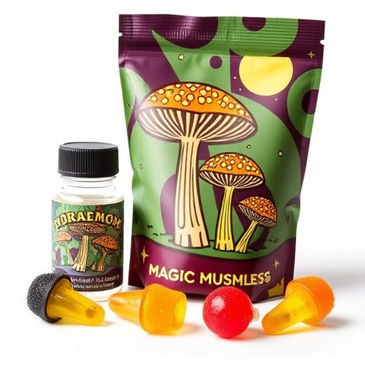 Magic Mushroom Gummies Packaging Shots