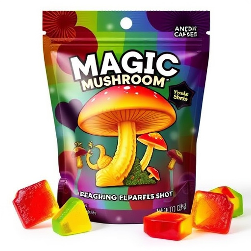 Magic Mushroom Gummies Packaging Shots