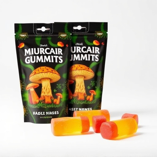 Magic Mushroom Gummies Packaging Shots