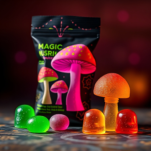 Magic Mushroom Gummies Packaging Shots