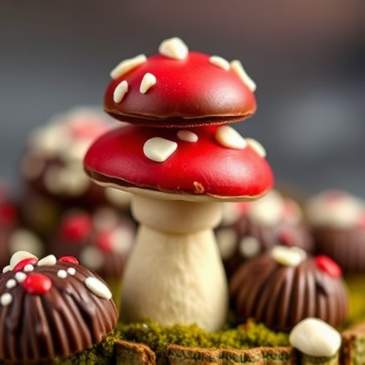 Stacked Magic Mushroom Chocolates Macro
