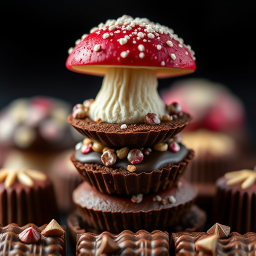 Stacked Magic Mushroom Chocolates Macro