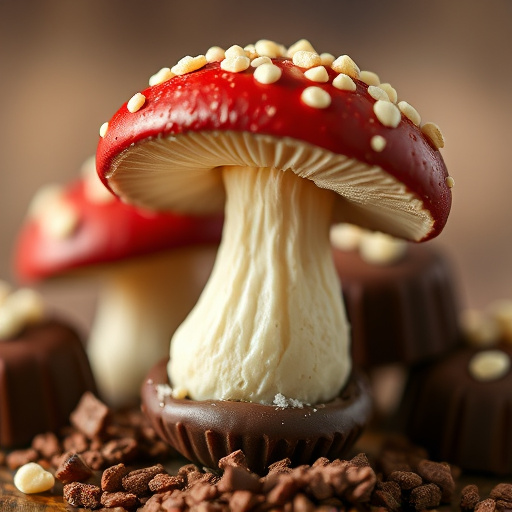 Stacked Magic Mushroom Chocolates Macro