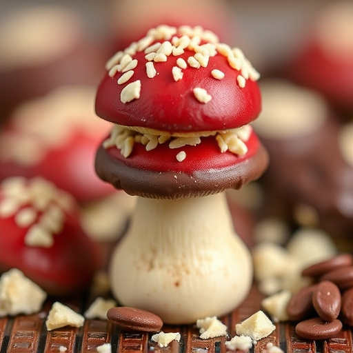 Stacked Magic Mushroom Chocolates Macro