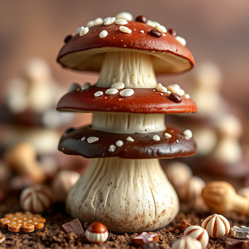 Stacked Magic Mushroom Chocolates Macro