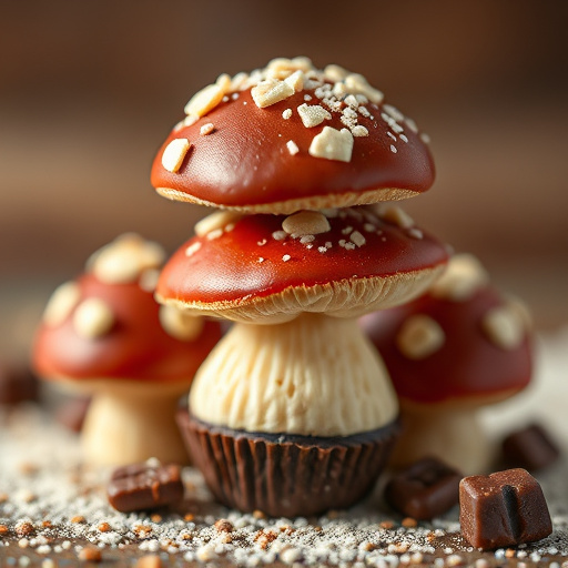 Stacked Magic Mushroom Chocolates Macro