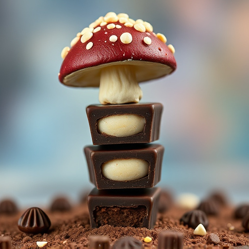 Stacked Magic Mushroom Chocolates Macro