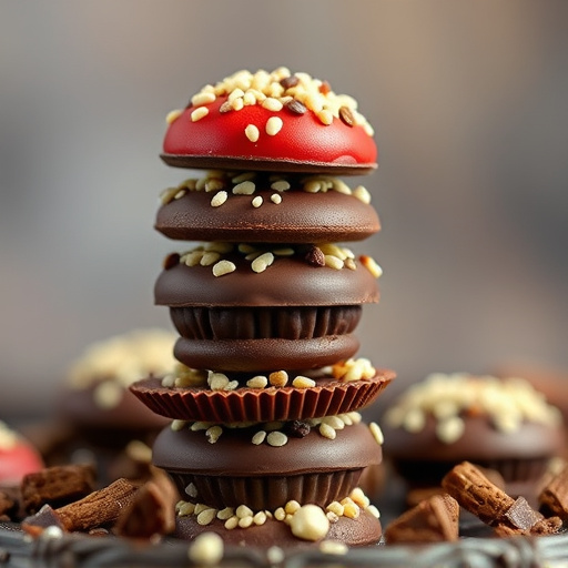 Stacked Magic Mushroom Chocolates Macro