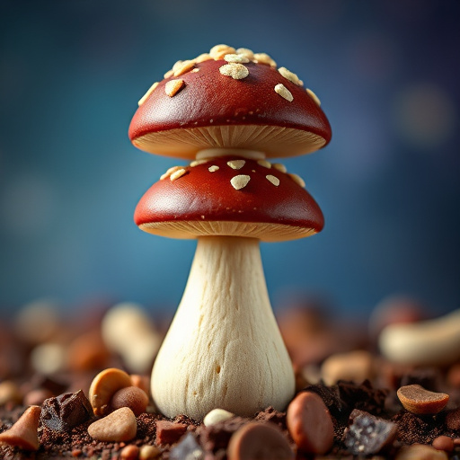 Stacked Magic Mushroom Chocolates Macro