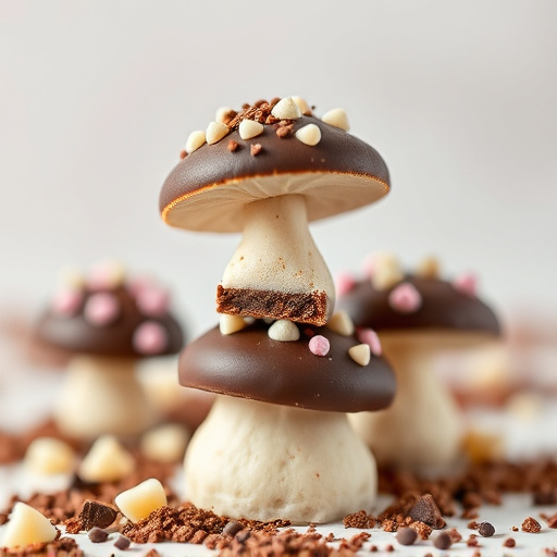 Stacked Magic Mushroom Chocolates Macro