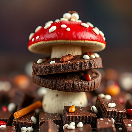Stacked Magic Mushroom Chocolates Macro