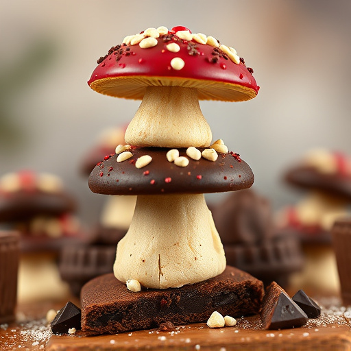 Stacked Magic Mushroom Chocolates Macro