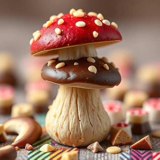 Stacked Magic Mushroom Chocolates Macro