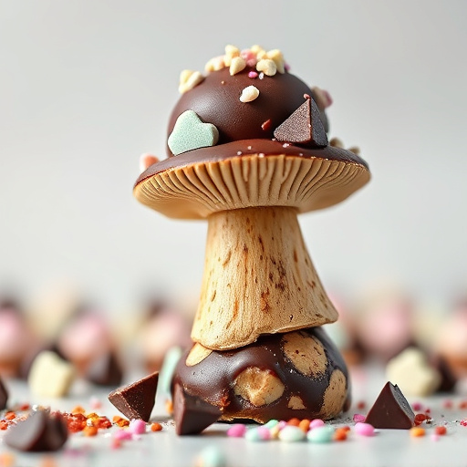 Stacked Magic Mushroom Chocolates Macro