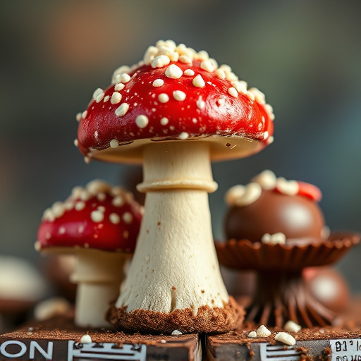 Stacked Magic Mushroom Chocolates Macro