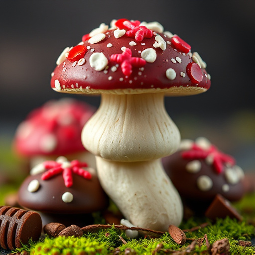 Stacked Magic Mushroom Chocolates Macro