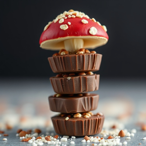 Stacked Magic Mushroom Chocolates Macro