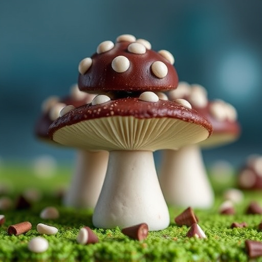Stacked Magic Mushroom Chocolates Macro