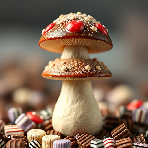 Stacked Magic Mushroom Chocolates Macro
