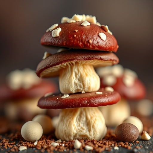 Stacked Magic Mushroom Chocolates Macro