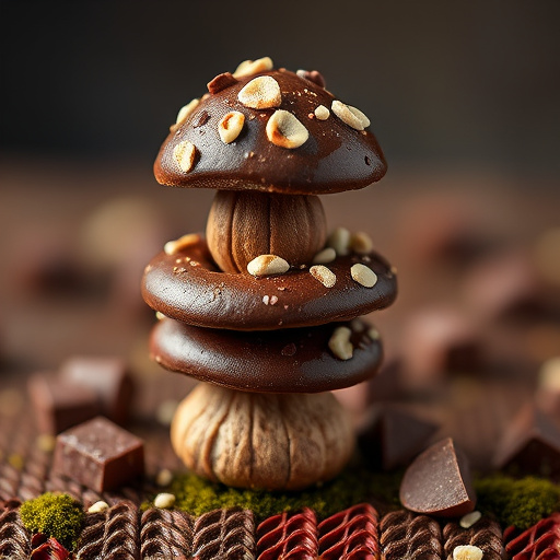 Stacked Magic Mushroom Chocolates Macro