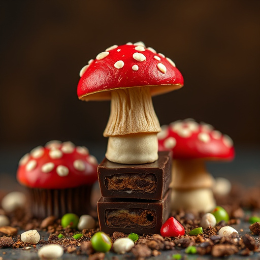 Stacked Magic Mushroom Chocolates Macro