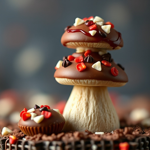 Stacked Magic Mushroom Chocolates Macro